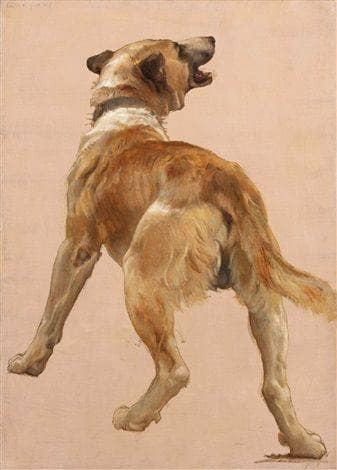 Study of the HomÑre dog and its leader by William-Adolphe Bouguereau — Oil Painting Reproduction