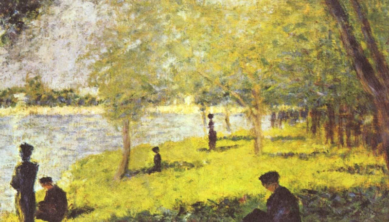 Study with Figures. Study for 'La Grande Jatte' by Georges Seurat — Oil Painting Reproduction