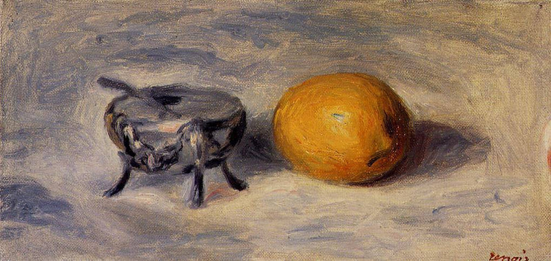 Sugar Bowl and Lemon by Pierre-Auguste Renoir, Oil Painting Reproduction