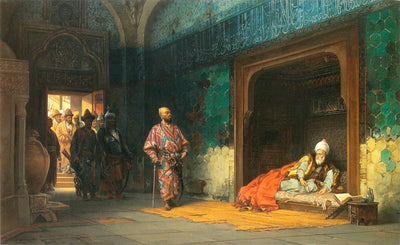 Sultan Bayezid prisoned by Timur in entryway