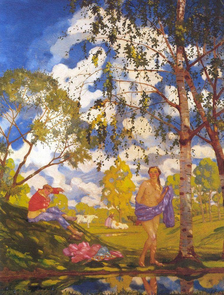 Summer Morning by Konstantin Somov — Oil Painting Reproduction