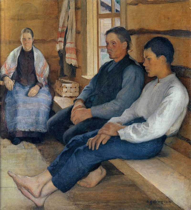 Sunday in a Crofter´s Cottage by Pekka Halonen — Oil Painting Reproduction