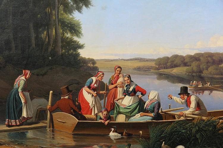 Sunday Morning. A Family About to Go to Church by Jørgen Sonne — Oil Painting Reproduction