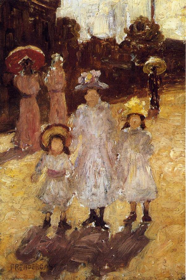 Sunday Morning, Paris by Maurice Prendergast — Oil Painting Reproduction