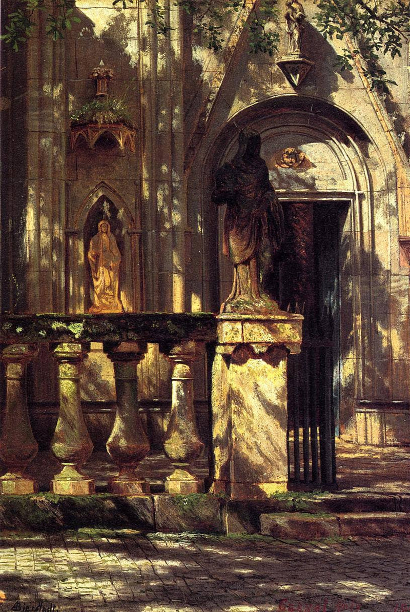 Sunlight and Shadow Study by Albert Bierstadt — Oil Painting Reproduction