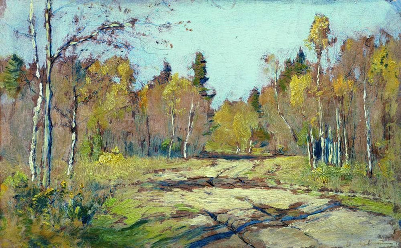 Sunny autumn day by Isaac Levitan — Oil Painting Reproduction