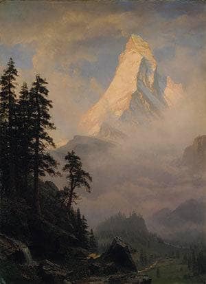 Sunrise on the Matterhorn by Albert Bierstadt — Oil Painting Reproduction