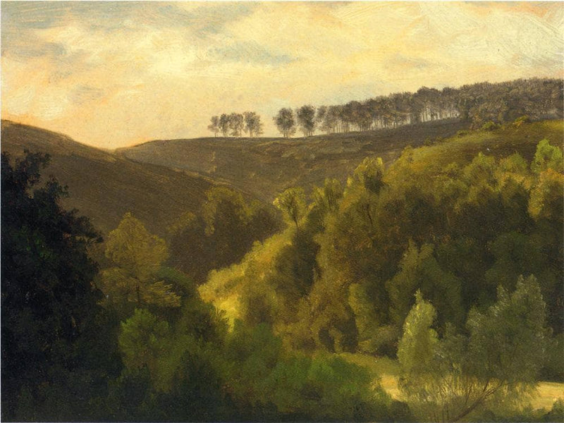 Sunrise over Forest and Grove by Albert Bierstadt — Oil Painting Reproduction