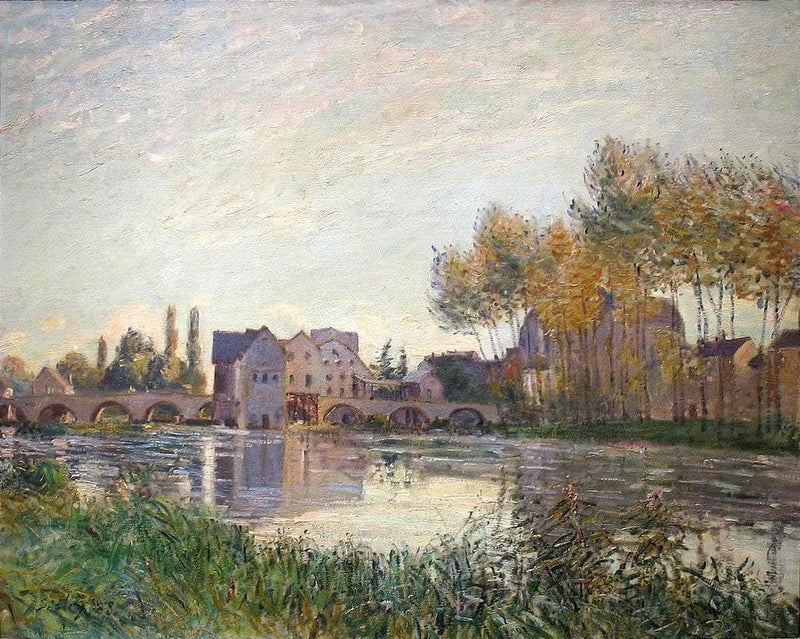 Sunset at Moret by Alfred Sisley — Oil Painting Reproduction