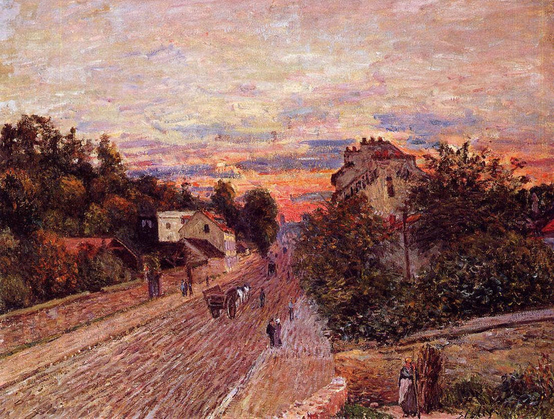 Sunset at Port Marly by Alfred Sisley — Oil Painting Reproduction
