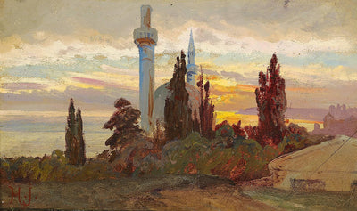 Sunset at the Dolmabahçe Mosque at Istanbul in living room