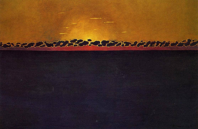 Sunset, Gray Blue High Tide by Felix Vallotton — Oil Painting Reproduction