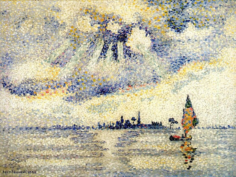 Sunset on the Lagoon, Venice by Henri-Edmond Cross — Oil Painting Reproduction