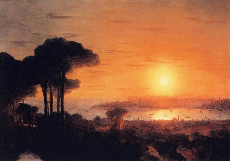 Sunset over the Golden Horn by Ivan Aivazovsky — Oil Painting Reproduction