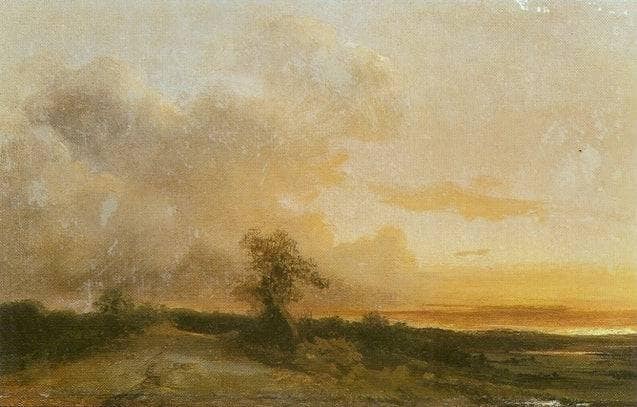 Sunset by Theodore Rousseau — Oil Painting Reproduction