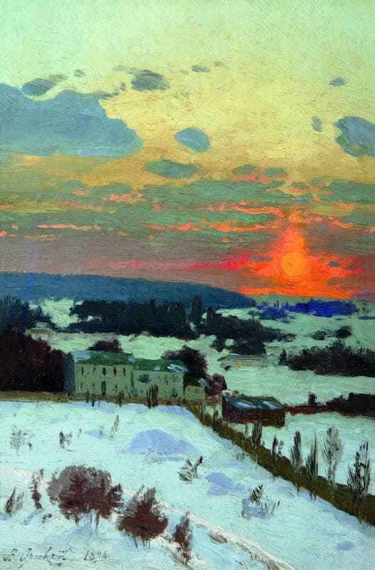 Sunset by Volodymyr Orlovsky — Oil Painting Reproduction