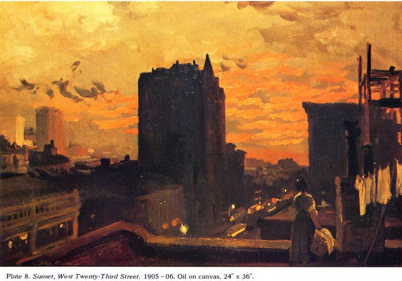 Sunset, West Twenty-Third Street by John French Sloan — Oil Painting Reproduction