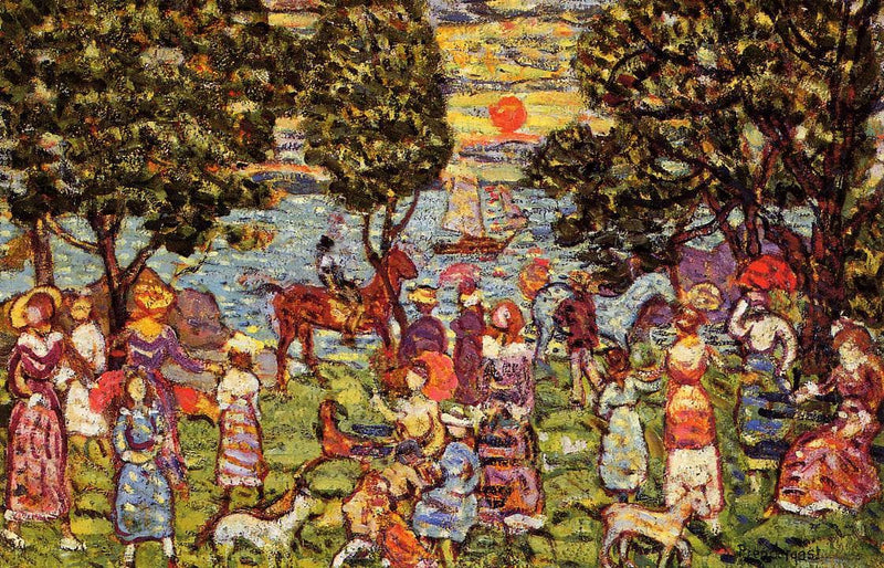 Sunset by Maurice Prendergast — Oil Painting Reproduction