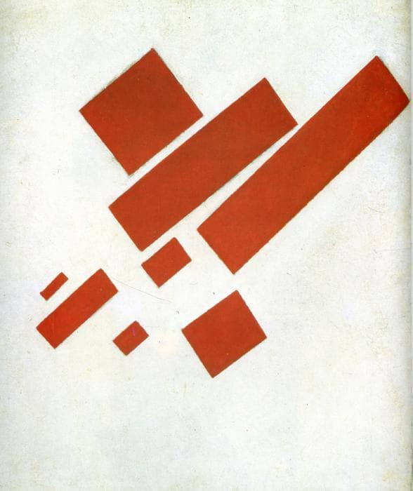 Suprematism. Two Dimensional Self Portrait by Kazimir Malevich — Oil Painting Reproduction