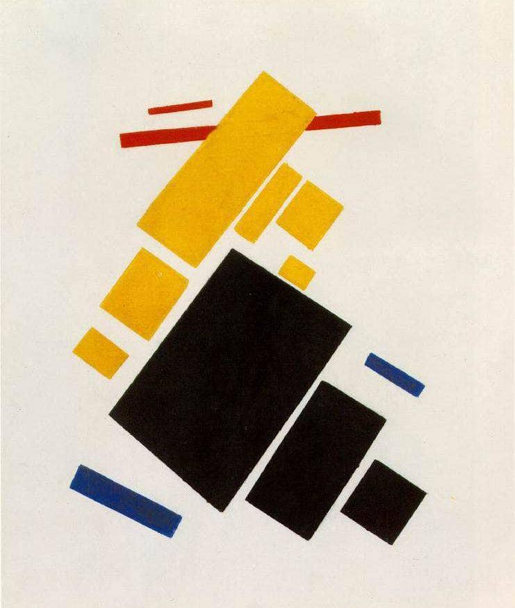 Suprematist Composition: Aeroplane Flying by Kazimir Malevich — Oil Painting Reproduction