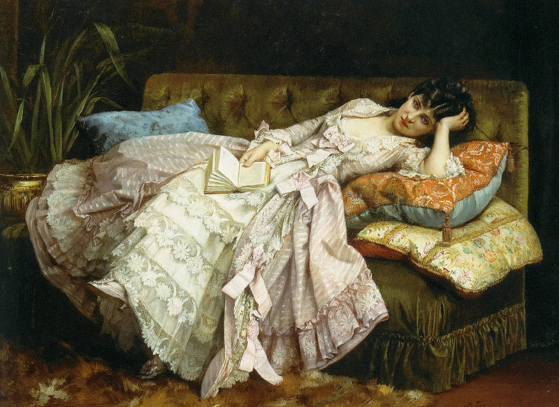 Sweet Doing Nothing by Auguste Toulmouche — Oil Painting Reproduction