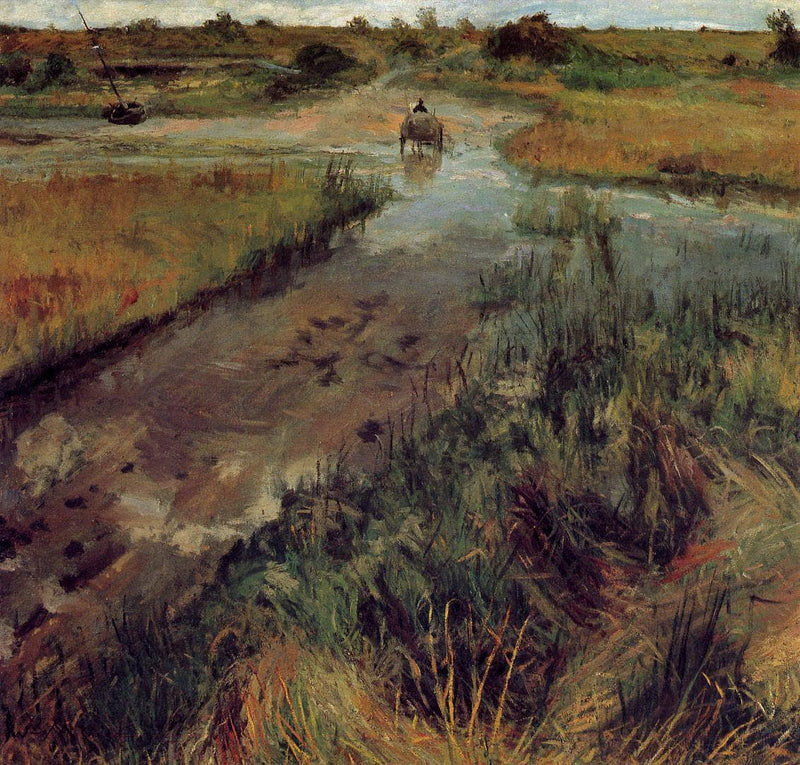 Swollen Stream at Shinnecock by William Merritt Chase — Oil Painting Reproduction