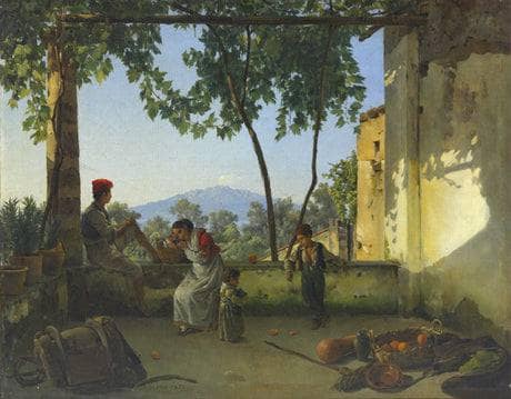 Balcony. In Sorrento by Sylvester Shchedrin — Oil Painting Reproduction