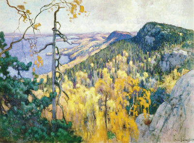 Syysmaisema Kolilta in dining room