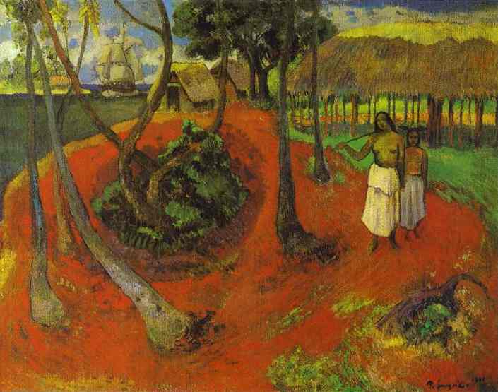 Tahitian idyll by Paul Gauguin — Oil Painting Reproduction