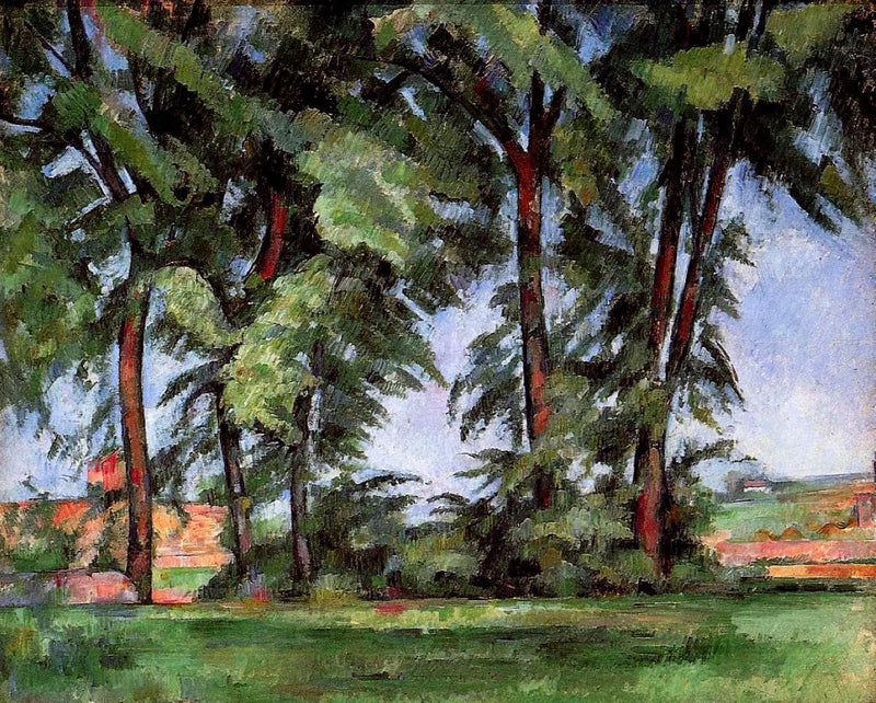 Tall Trees at the Jas de Bouffan by Paul Cezanne — Oil Painting Reproduction