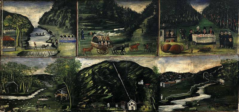 Tapestry in six paintings by Niko Pirosmani, Oil Painting Reproduction