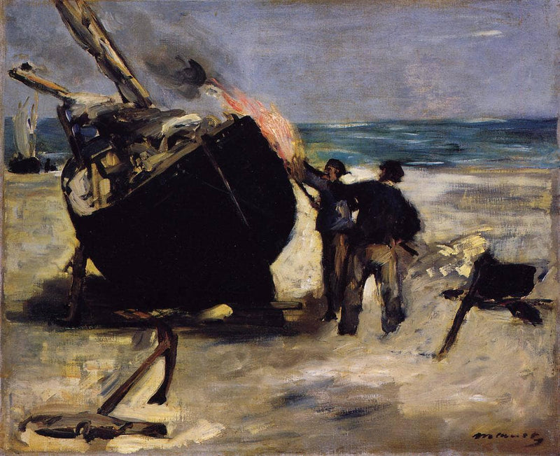 Tarring the Boat by Edouard Manet — Oil Painting Reproduction