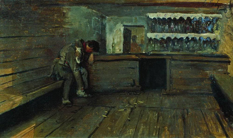 Tavern by Andrei Ryabushkin — Oil Painting Reproduction