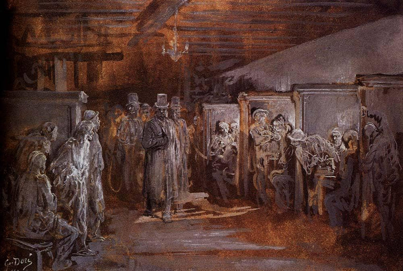 Tavern in Whitechapel by Gustave Dore — Oil Painting Reproduction