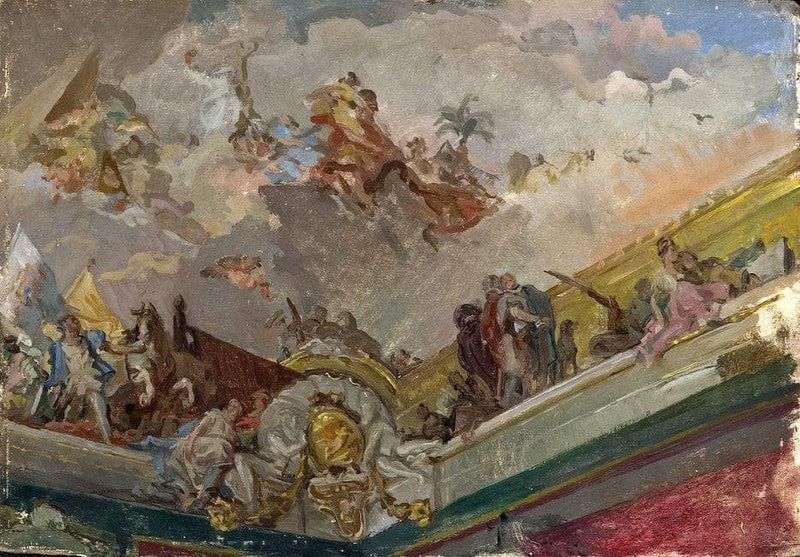 Techo Del Palacio Real by José Garnelo, Oil Painting Reproduction