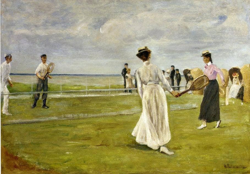 Tennis Game by the Sea by Max Liebermann — Oil Painting Reproduction