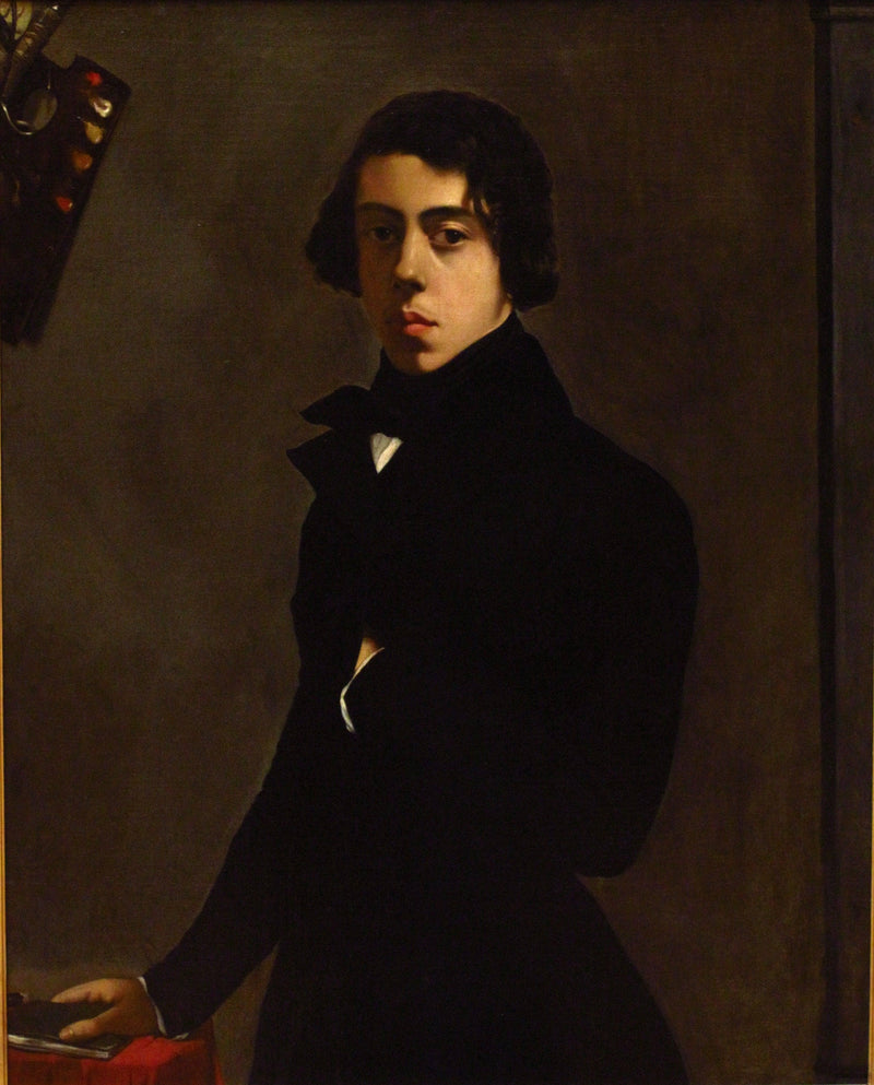 Self-Portrait in a Redingote by Theodore Chasseriau — Oil Painting Reproduction