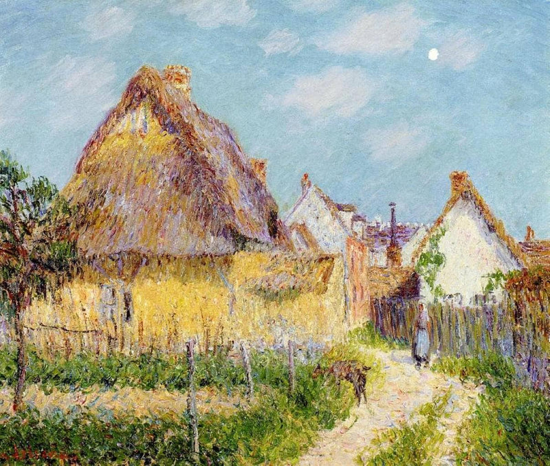 Thatched Cottage by Gustave Loiseau — Oil Painting Reproduction