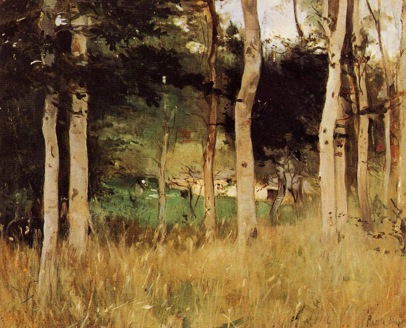 Thatched Cottage in Normandy by Berthe Morisot — Oil Painting Reproduction