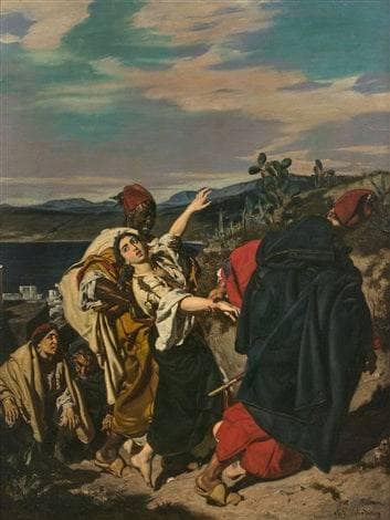 The abduction of a Jewish woman by Alfred Dehodencq — Oil Painting Reproduction