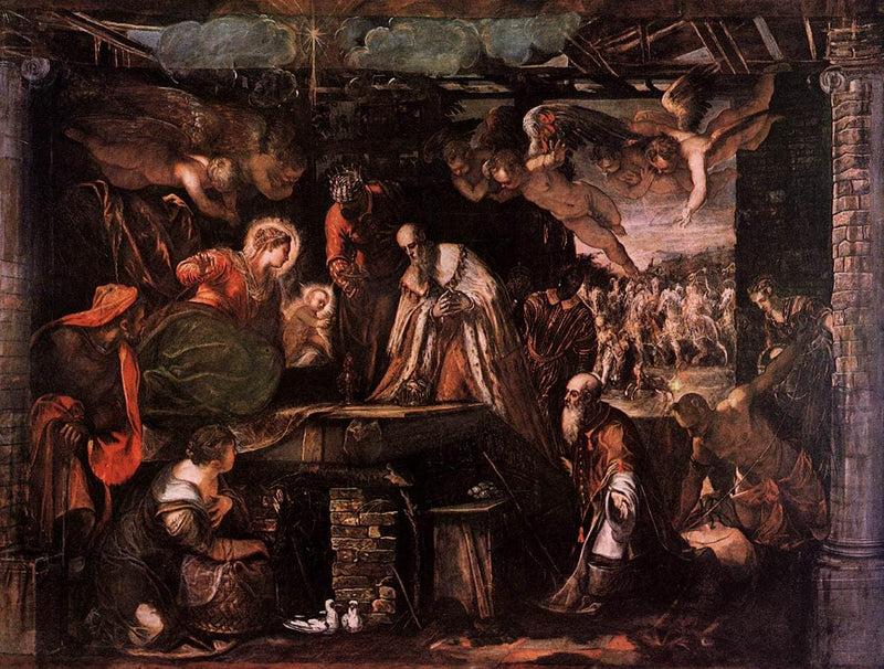 The Adoration of the Magi by Tintoretto — Oil Painting Reproduction