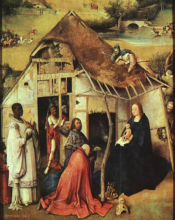 The Adoration of the Magi (detail) by Hieronymus Bosch — Oil Painting Reproduction