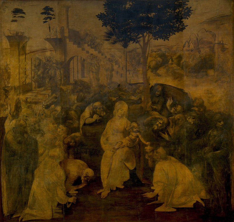 The Adoration of the Magi by Leonardo da Vinci — Oil Painting Reproduction