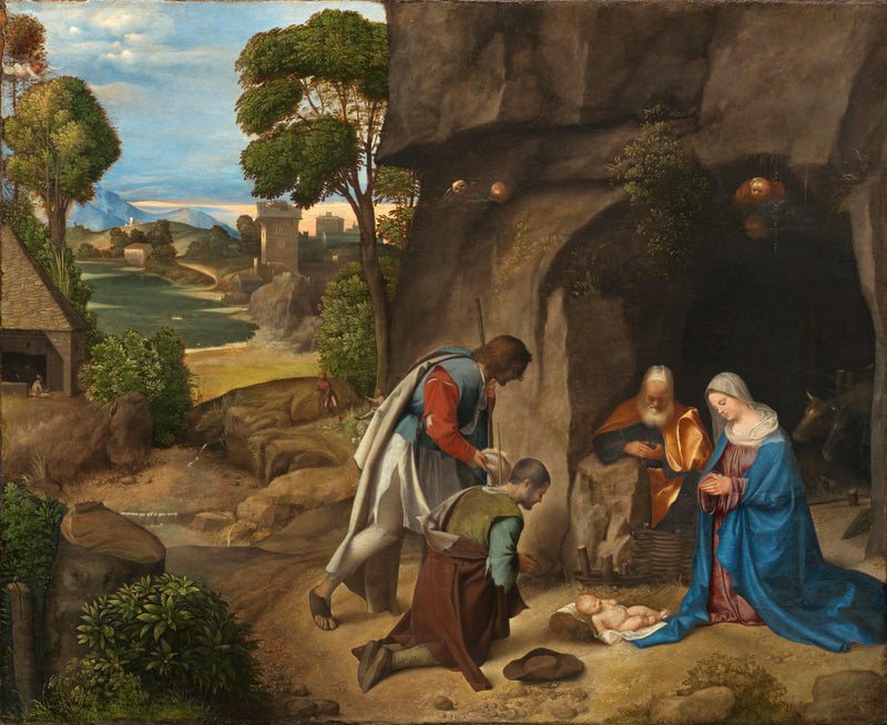 The Adoration of the Shepherds by Giorgione — Oil Painting Reproduction