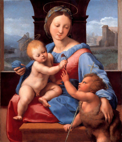 The Aldobrandini Madonna or The Garvagh Madonna in hallway