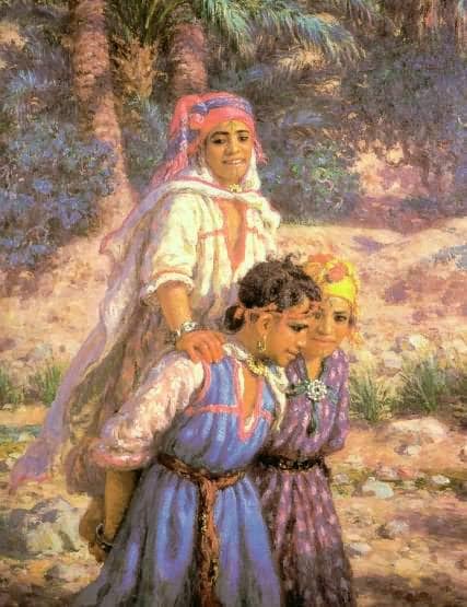 The Alilou Game by Nasreddine Dinet — Oil Painting Reproduction