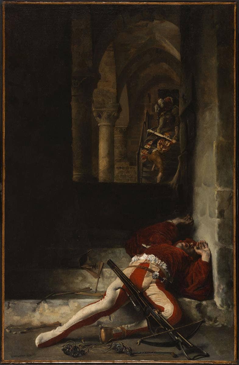 The ambush by Alexandre-Louis Leloir — Oil Painting Reproduction