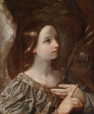 The Angel of the Annunciation by Elisabetta Sirani — Oil Painting Reproduction