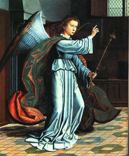 The Angel of the Annunciation by Gerard David — Oil Painting Reproduction