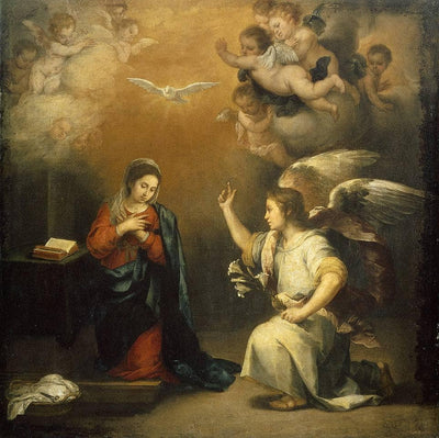The Annunciation in modern living room